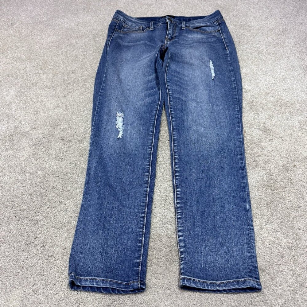 Metaphor Jeans Blue Distressed Skinny Pockets Women’s Size 10
